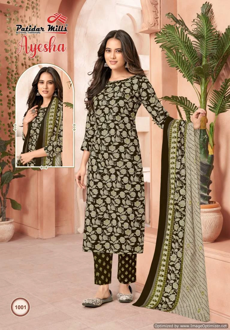 Patidar Mills Ayesha Vol 1 Cotton Wholesale Salwar Suit Catalog — Wholesale Salwar Suits, MPA wholesale from Surat — view 7